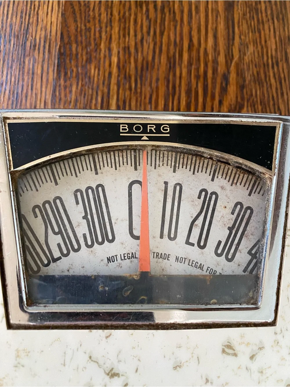 Vintage MCM 1950s Atomic Era Borg Bathroom Scale